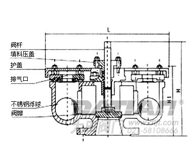 QB2雙口排氣閥結構圖