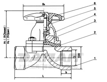 EG11W 內螺紋隔膜閥外鏈