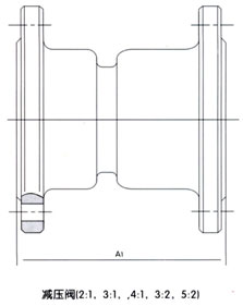 YB43X-10(16)T(P)固定比例式減壓閥結構圖