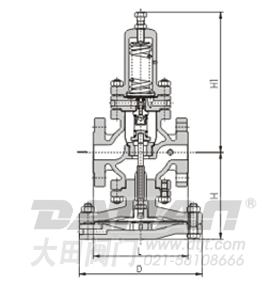 YD43H先導式超大膜片高靈敏度減壓閥結(jié)構(gòu)圖