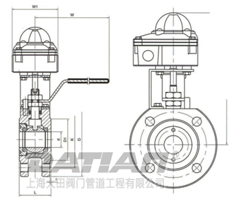 信號(hào)球閥外形結(jié)構(gòu)圖
