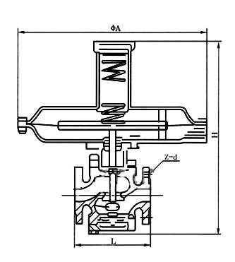自力式差壓調節閥結構圖