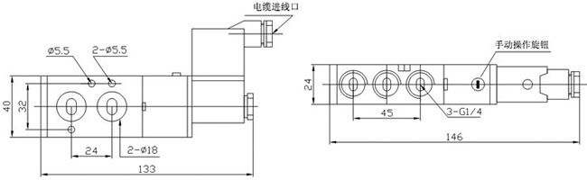 HVJB型電磁閥 外形尺寸