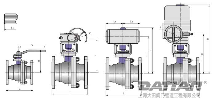 浮動式鑄鋼球閥結構圖