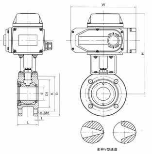 電動超短型球閥結構圖