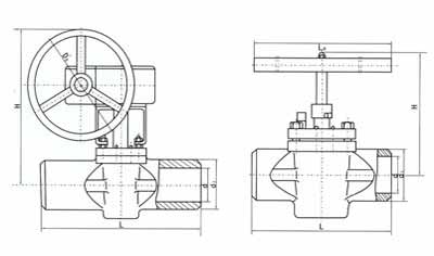 德標對焊式卡套旋塞閥結(jié)構示意圖