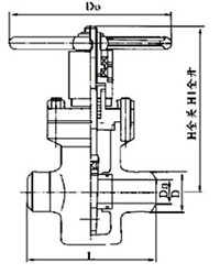 Z63 平行式焊接閘閥結構示意圖