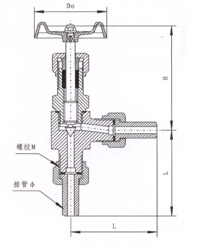 J24角式針型閥結構示意圖